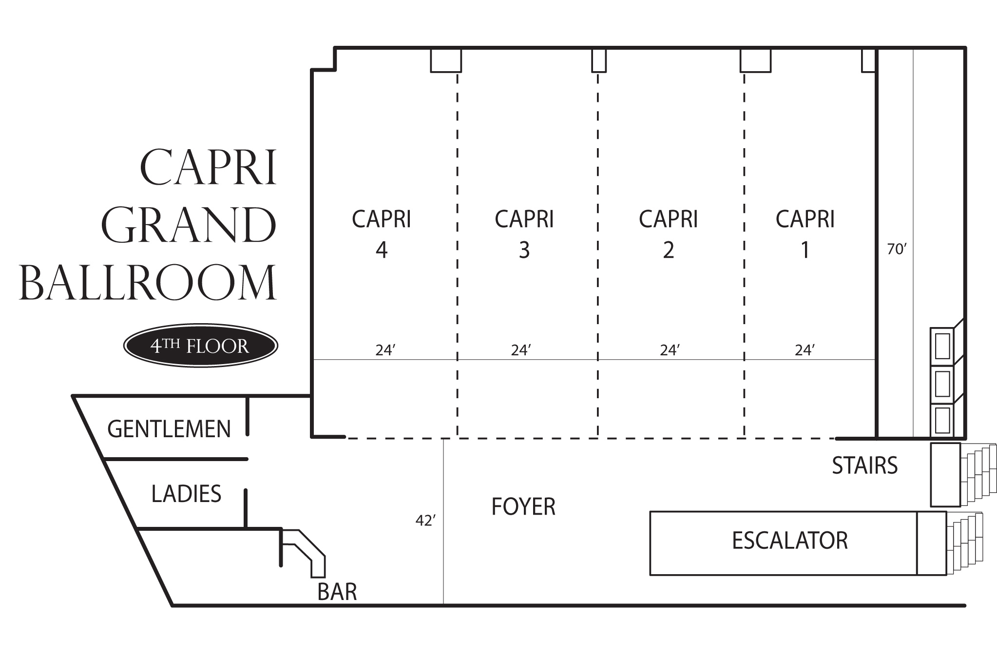 Capri Grand Ballroom Floorplan